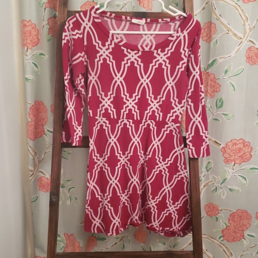 Red Sweater dress.